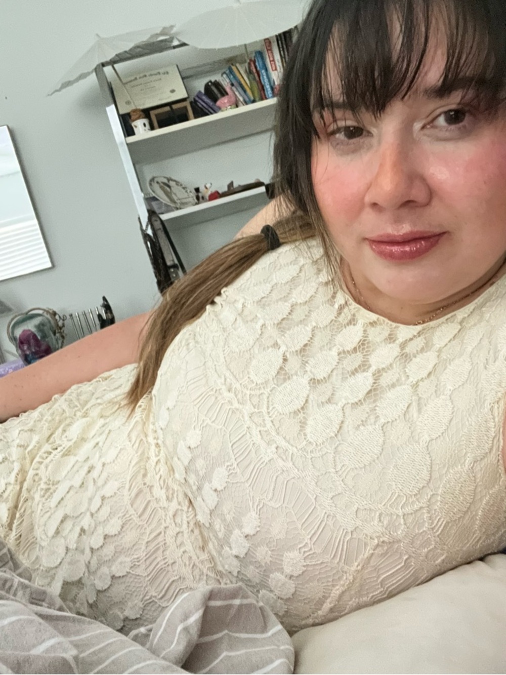 Boho Chic Ivory Lace Sleeveless Dress